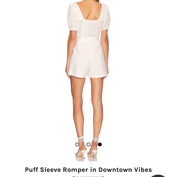 NWT Blank NYC Puff Sleeve Romper - Picture 4 of 5